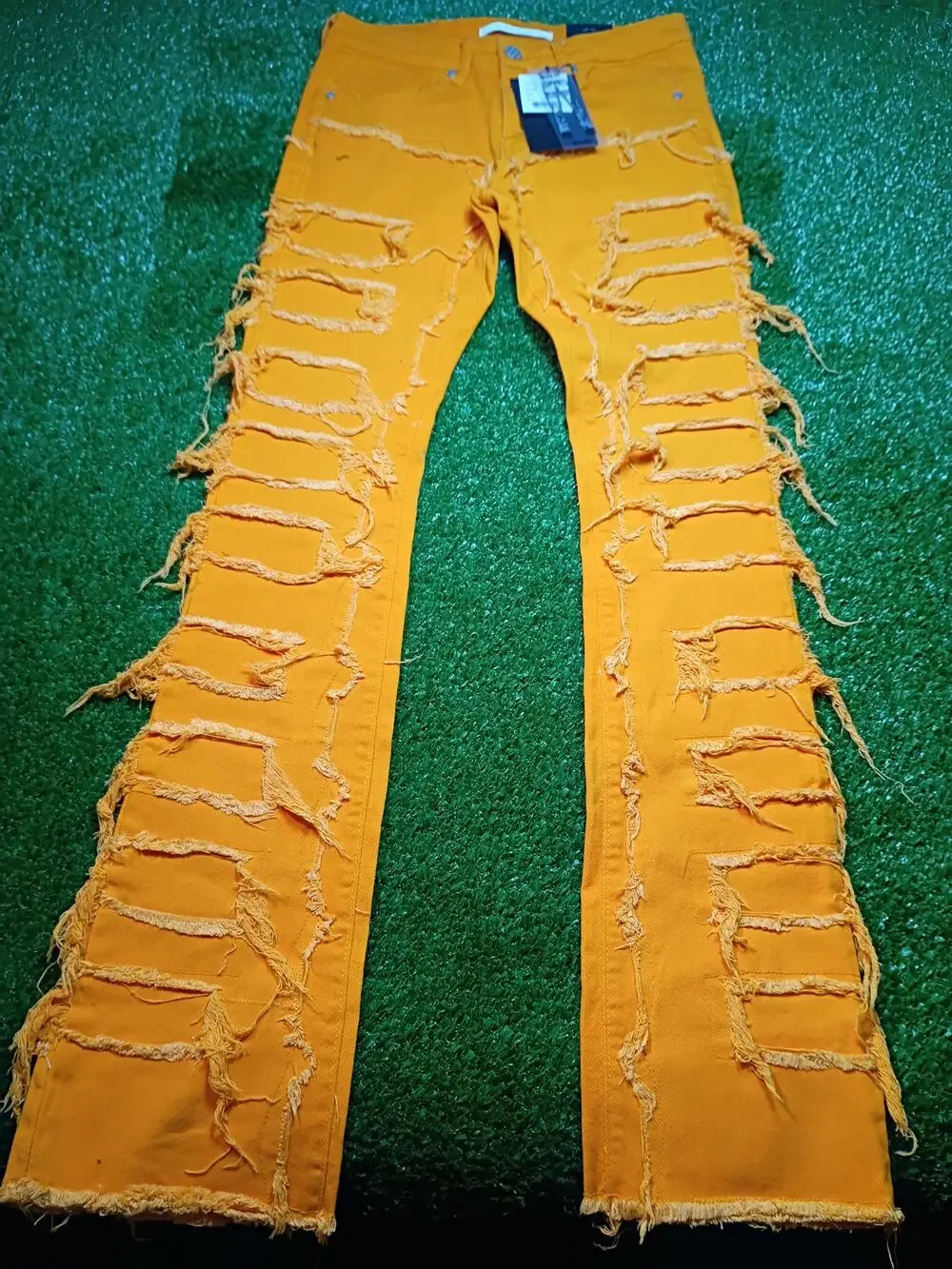 Kloud9 New York Orange Stack Fit Jeans - Size 32x38 NWT